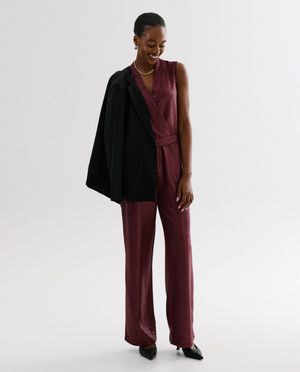 Jumpsuit - Jumpsuit met metallic details