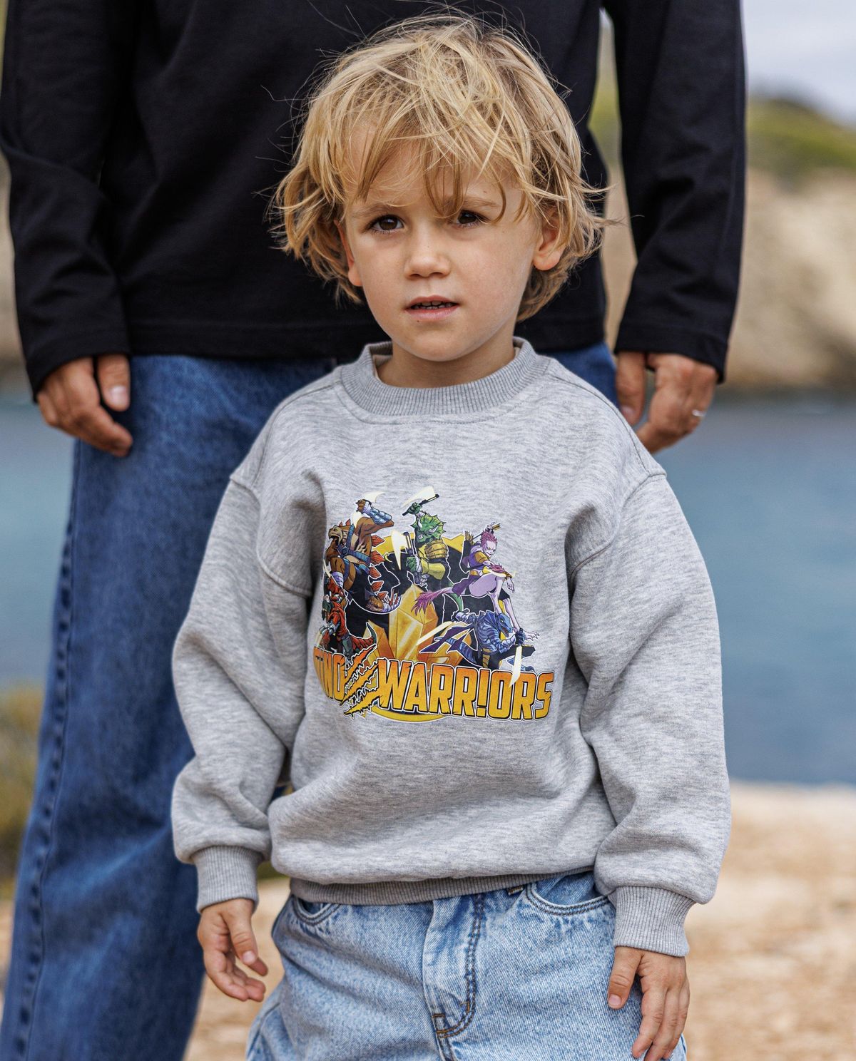 Sweater met print, unisex, 104-164