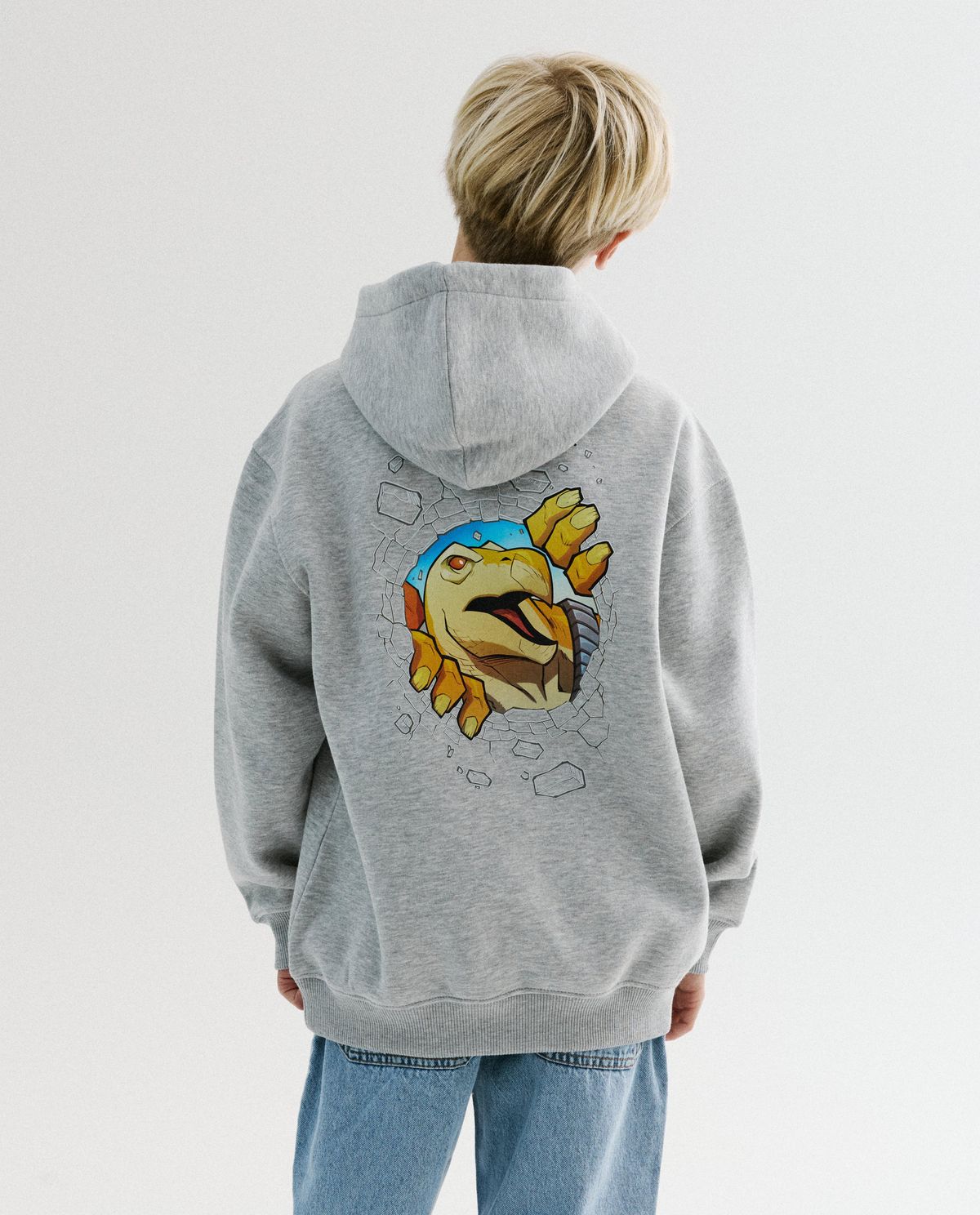 Hoodie met backprint, unisex, 104-164