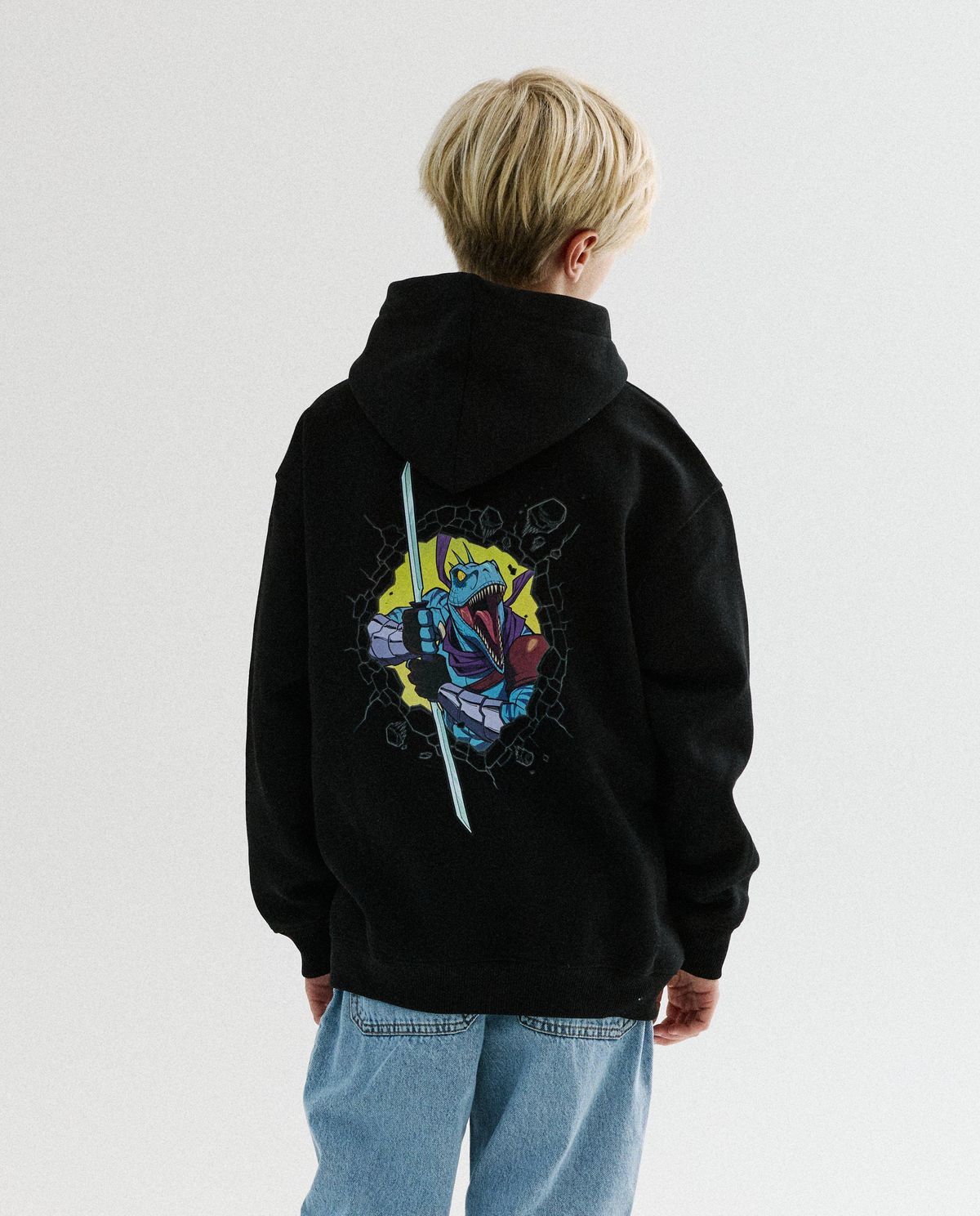 Hoodie met backprint, unisex, 104-164