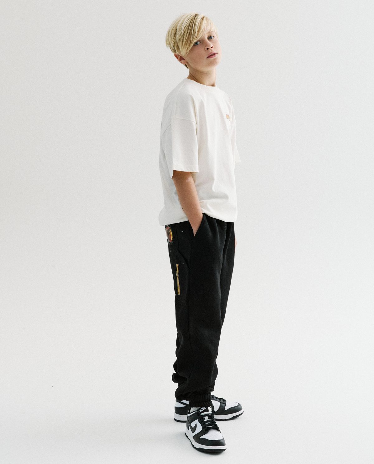 Joggingbroek met carpenter details, unisex, 104-164