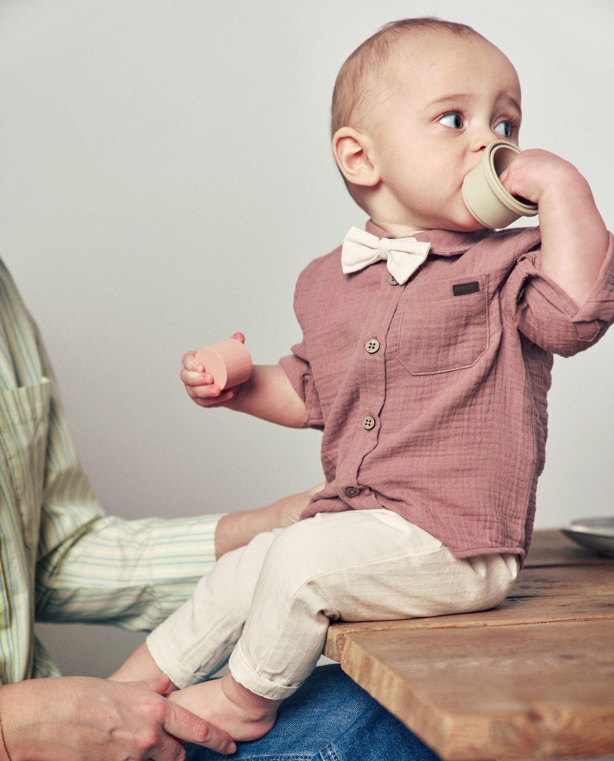 Beige broek, loose fit