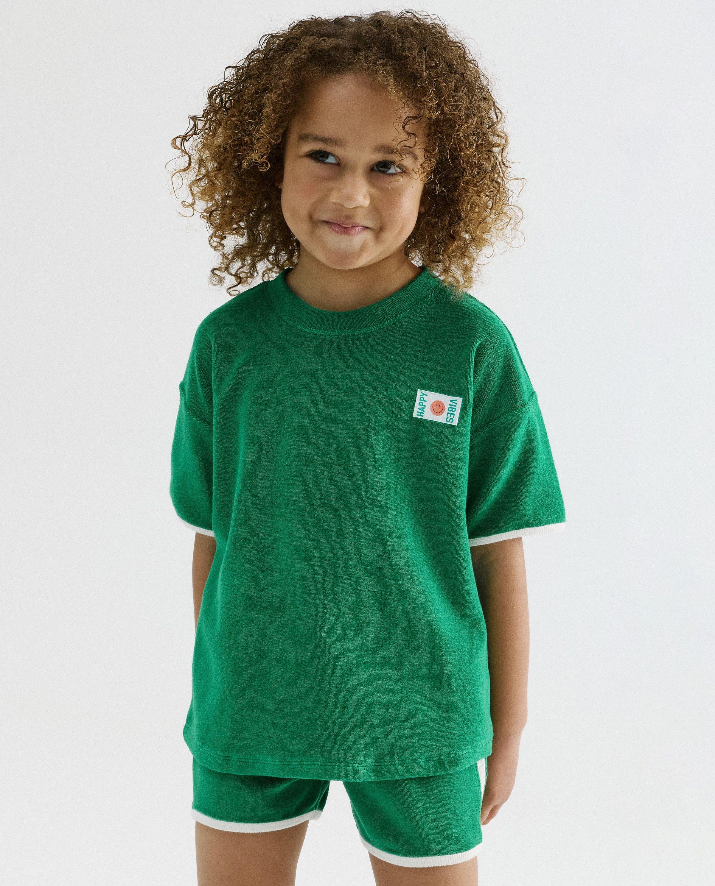 T-shirt avec label textile, coupe loose, 98-134 - Familystories