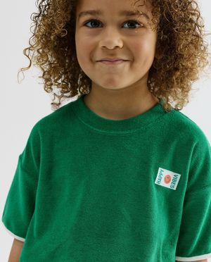 T-shirts - T-shirt avec label textile, coupe loose, 98-134