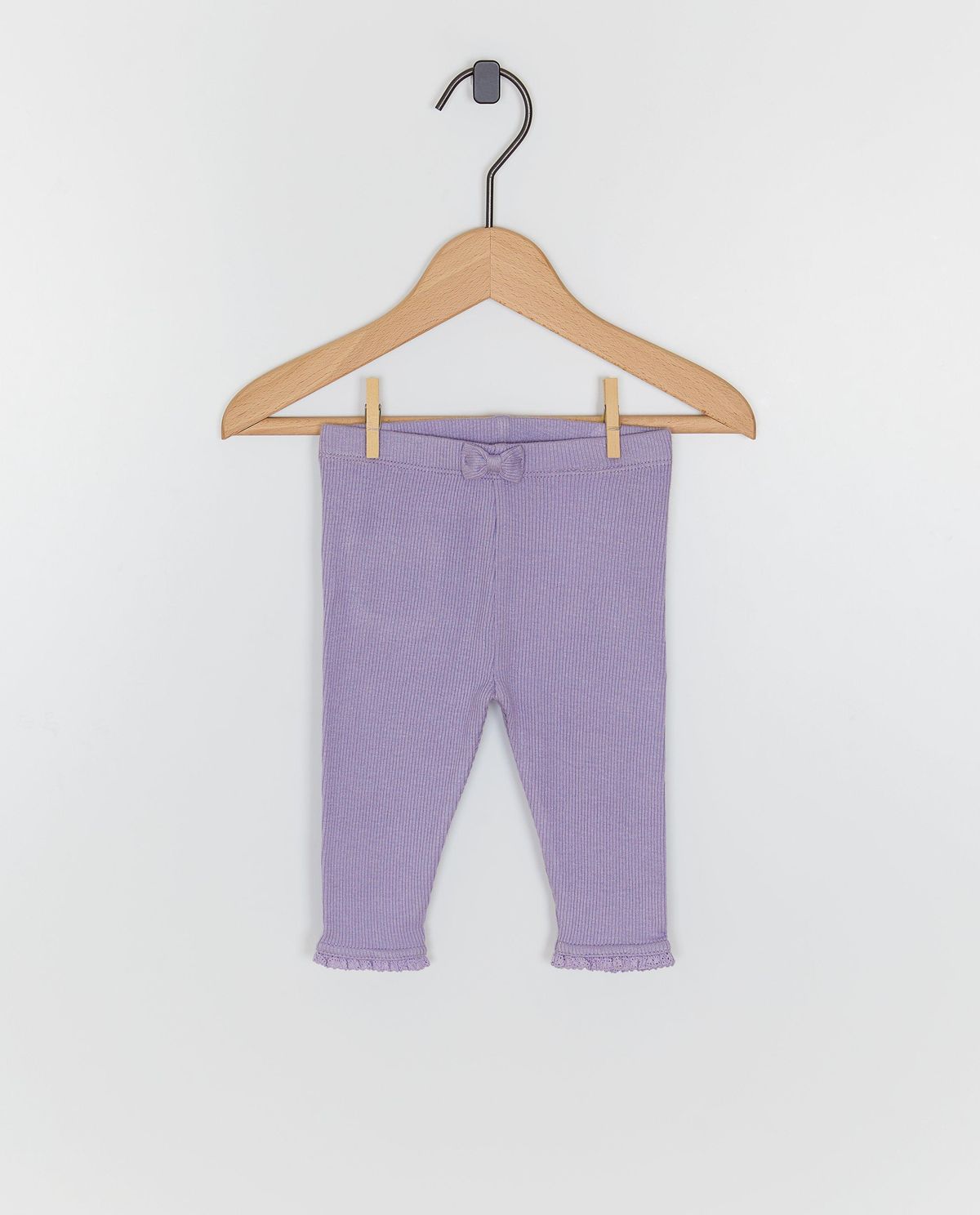 Broek met fijn ribpatroon