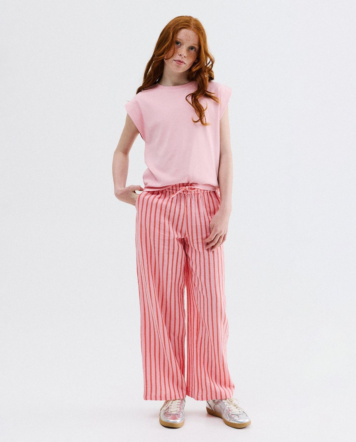 Tetra broek met strepen, straight fit