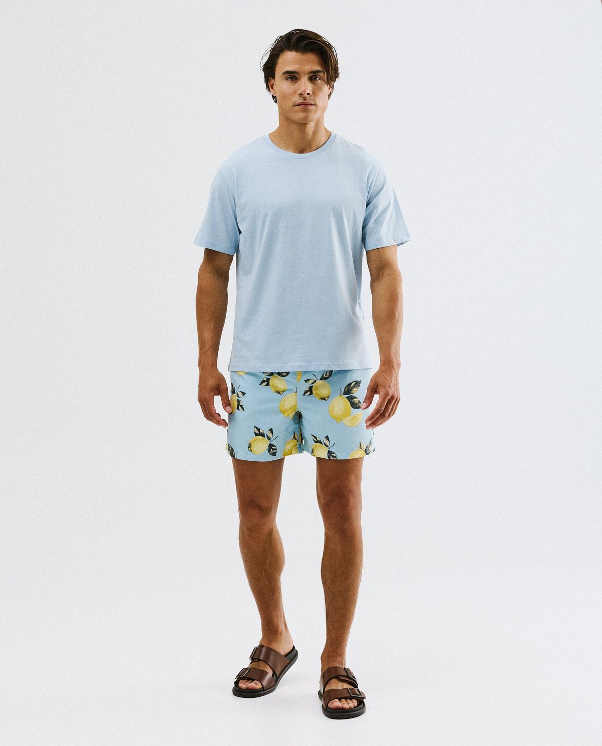 Zwemshort met print citroenen
