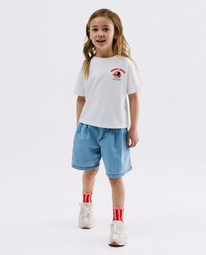 Short en jean bleu clair