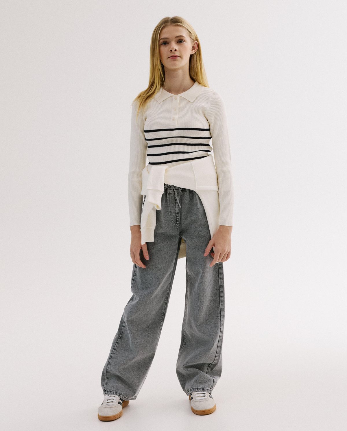 Grijze jeans, straight fit