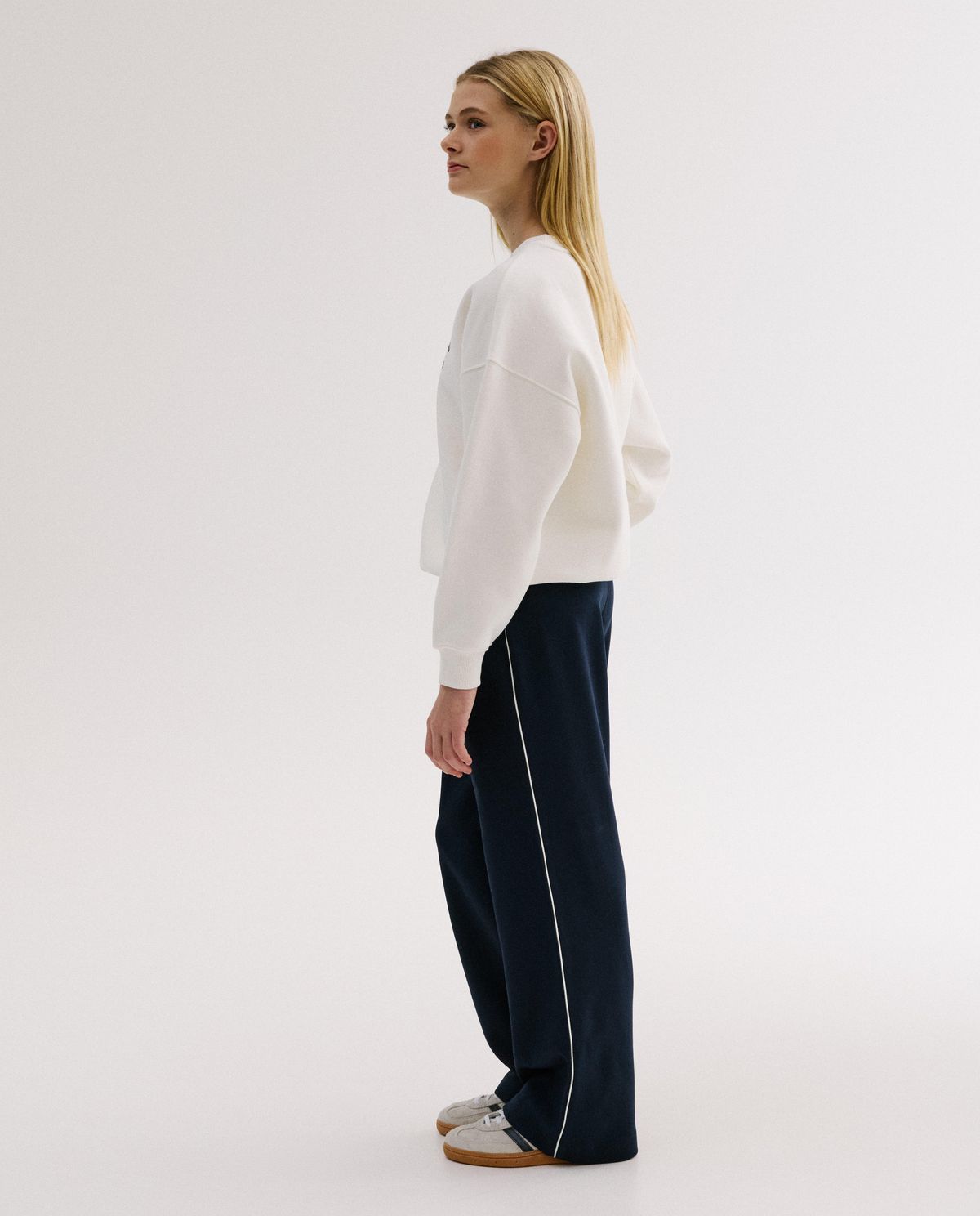 Broek met zijstreep, jogger fit