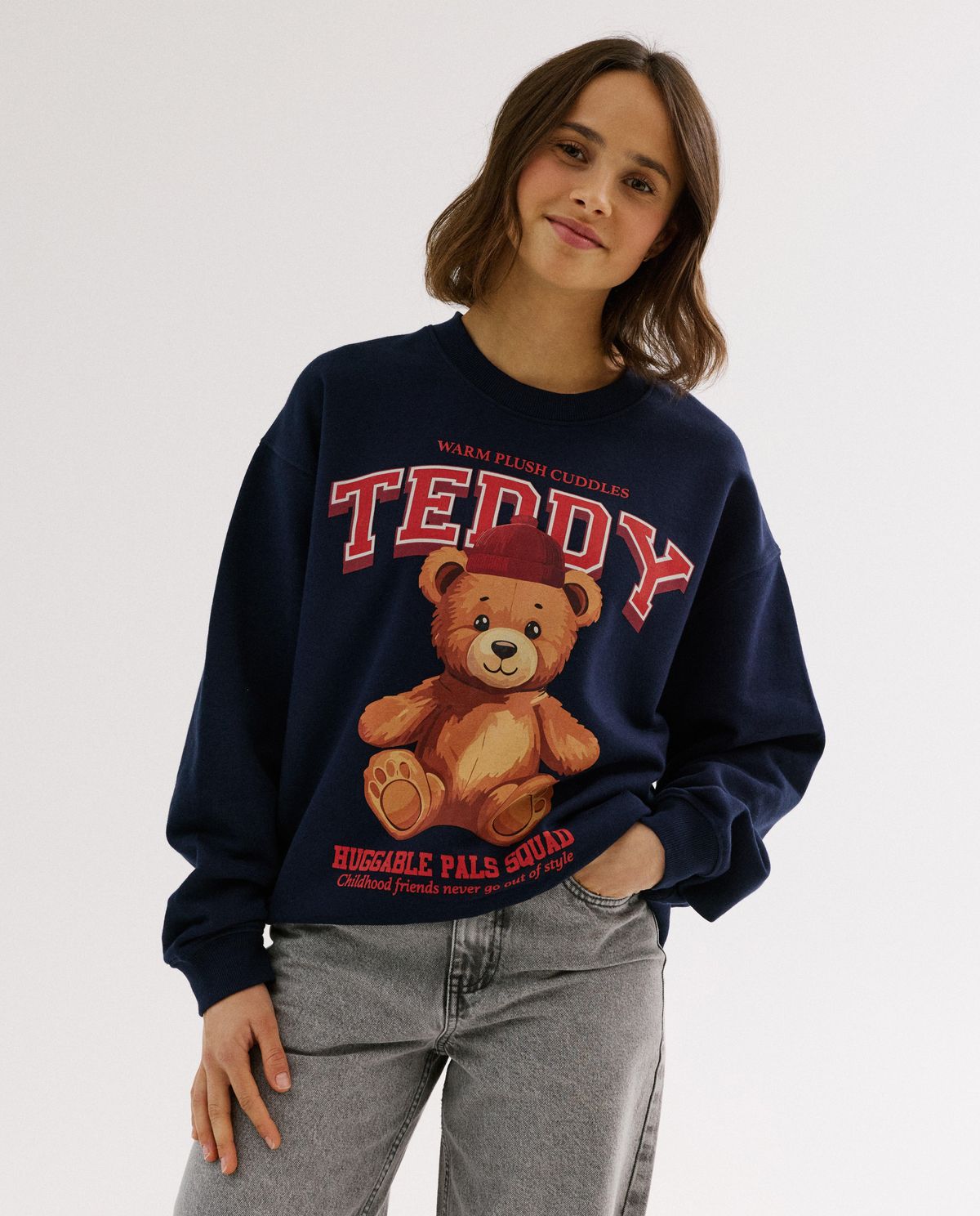 Sweater met print teddybeer