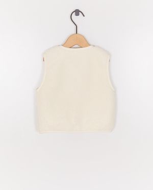 Blazers - Teddy vest met geborduurde kersen
