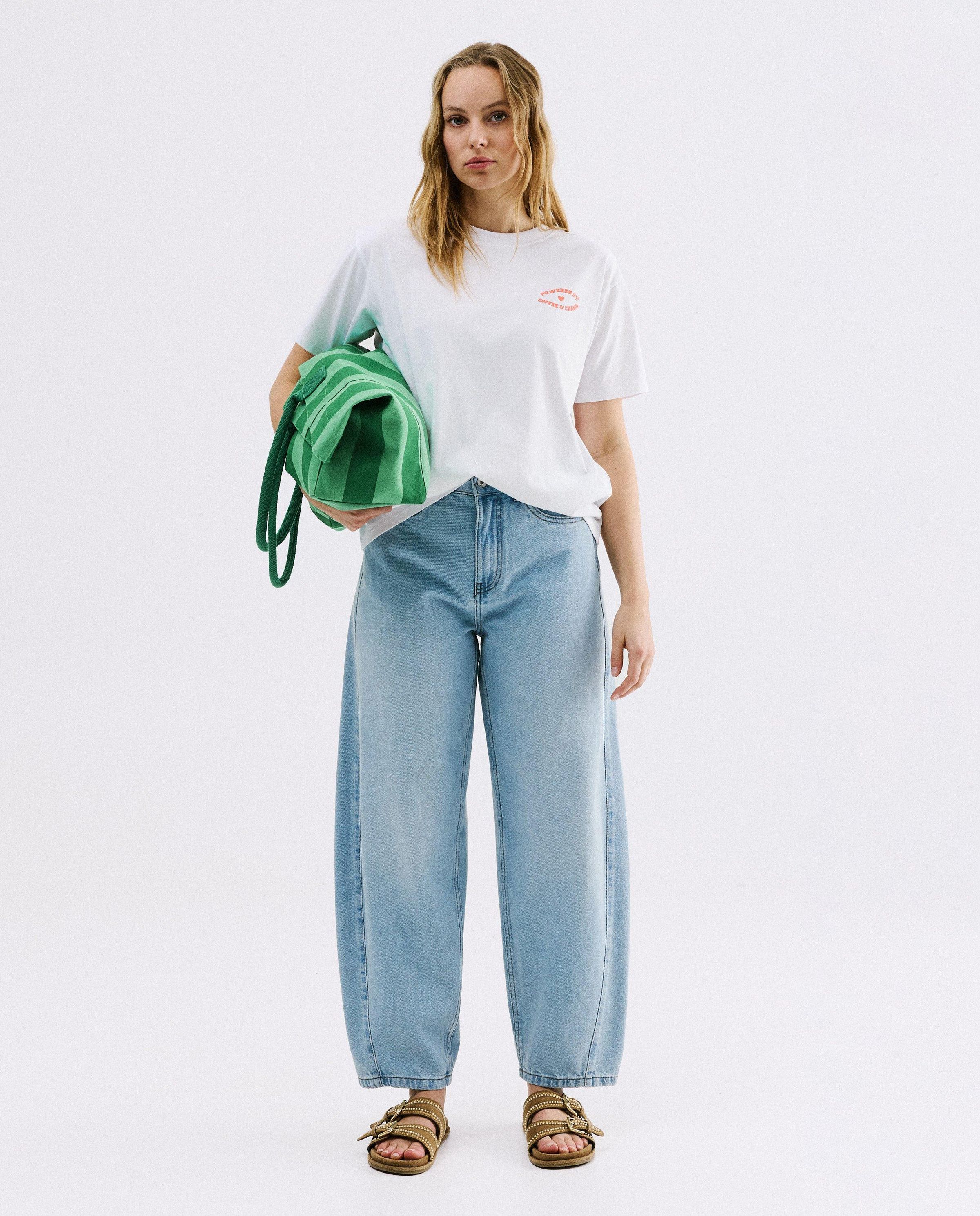 Jeans avec d&eacute;tails, coupe balloon, 34-46 - Familystories