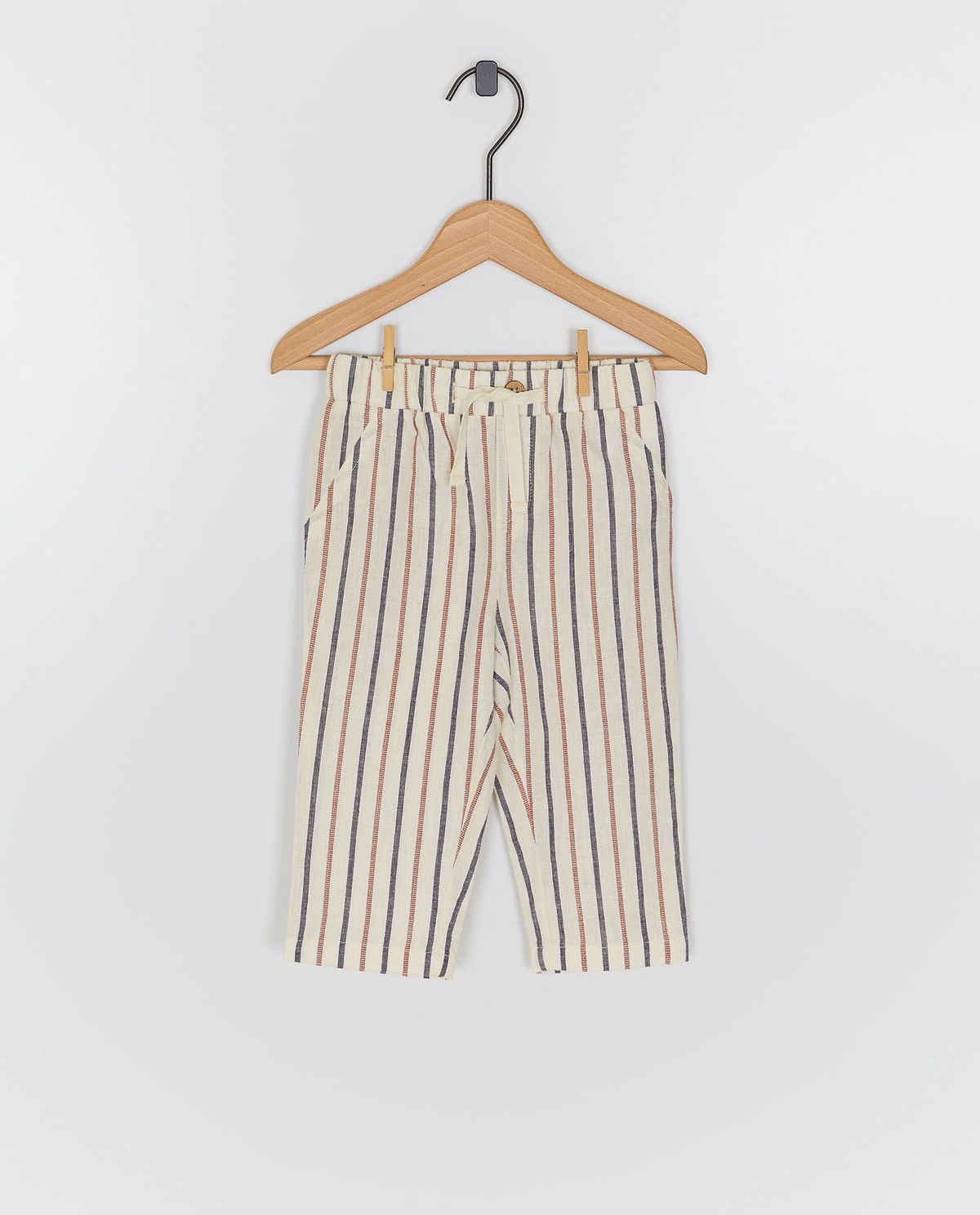 Broek met strepen, straight fit