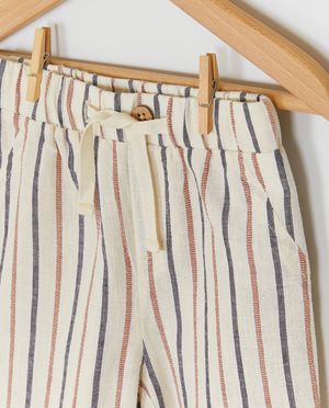 Broeken - Broek met strepen, straight fit