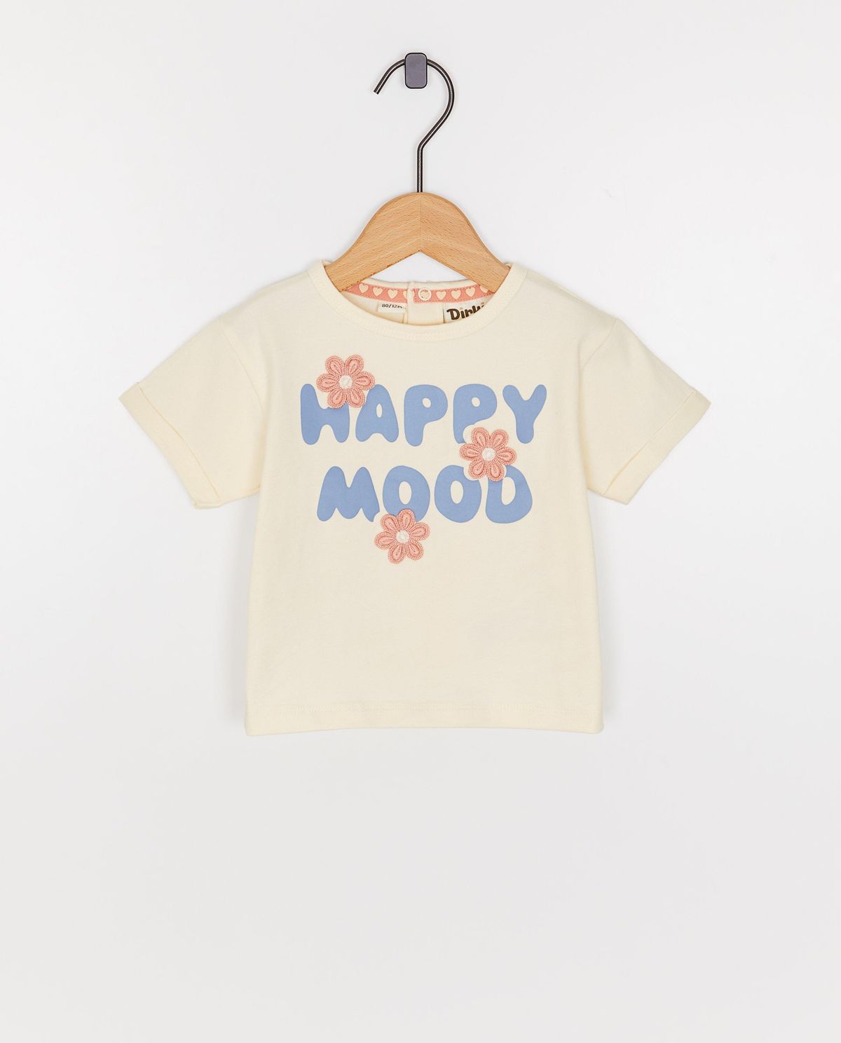 T-shirt met crochet bloemen