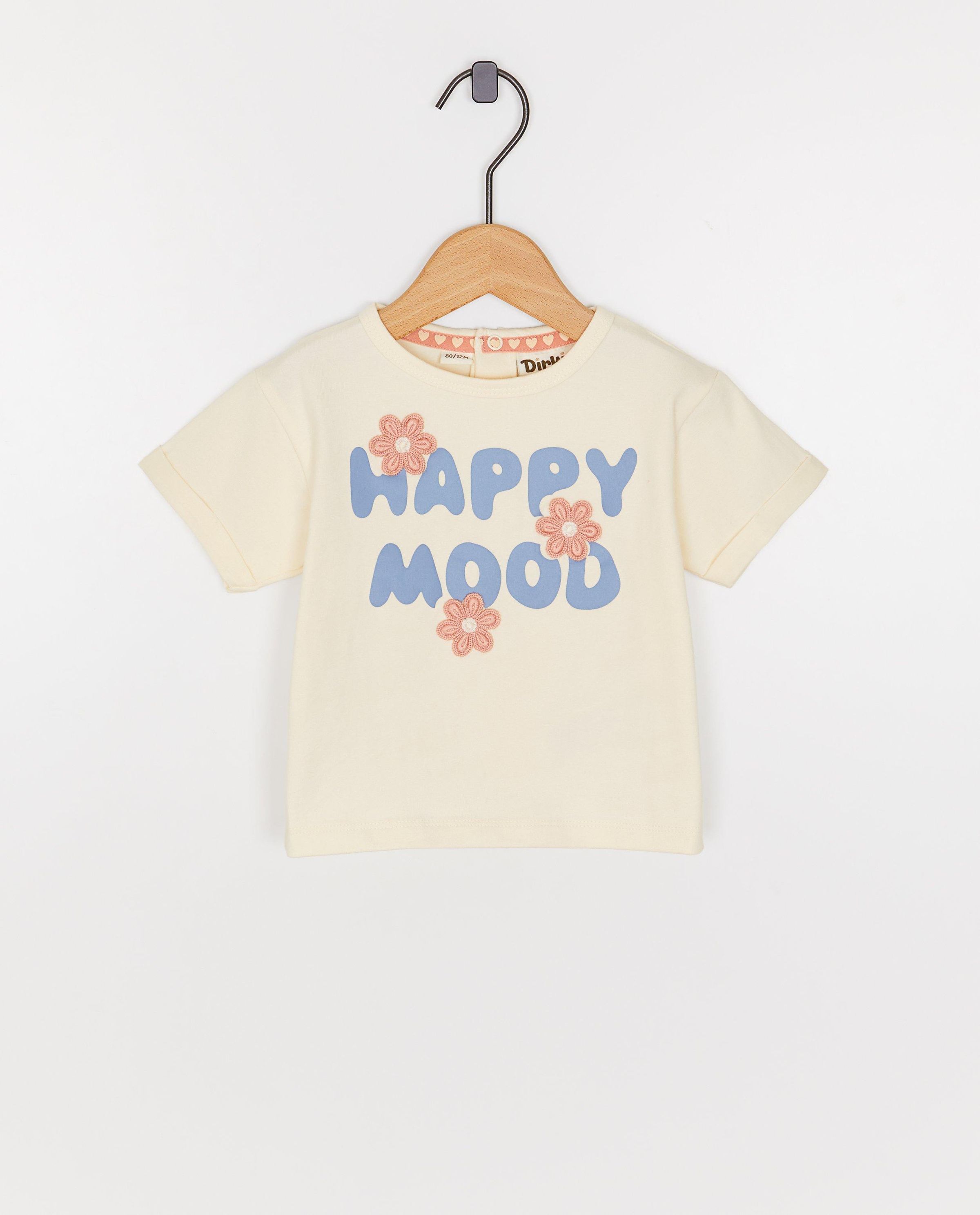 T-shirt met crochet bloemen - Dirkje