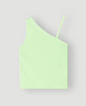 T-shirts - Top asym&eacute;trique avec fin motif c&ocirc;tel&eacute;