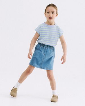 T-shirts - T-shirt met fijne strepen, relaxed fit