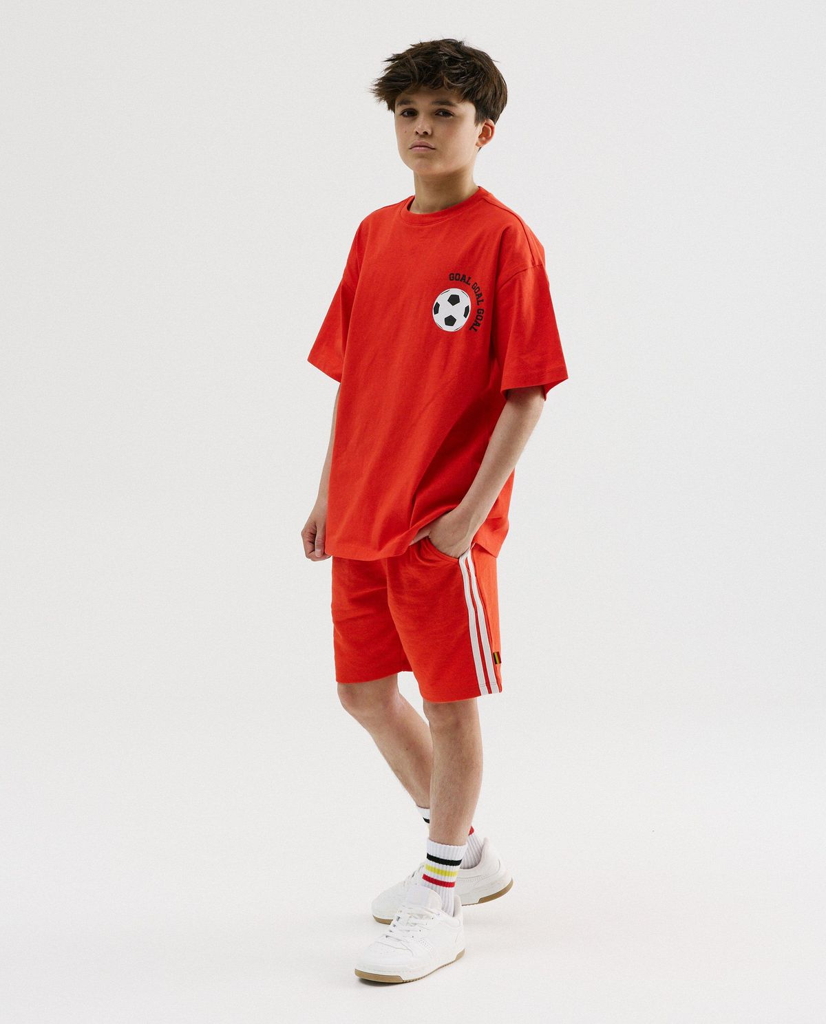 Short met zijstreep, unisex, supporterscollectie, 134-170
