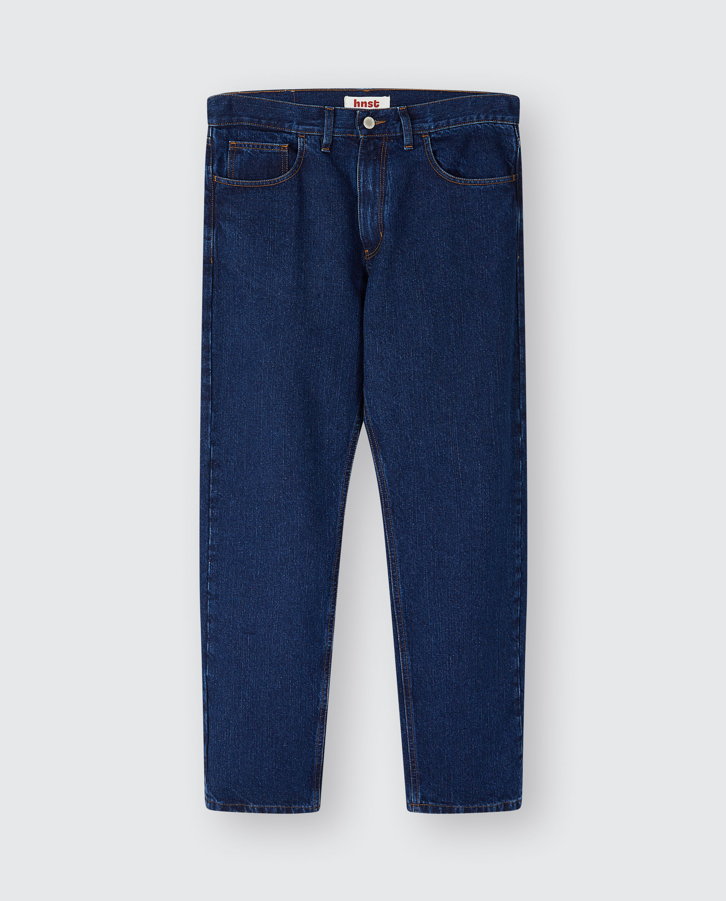 Donkerblauwe jeans, straight fit - HNST