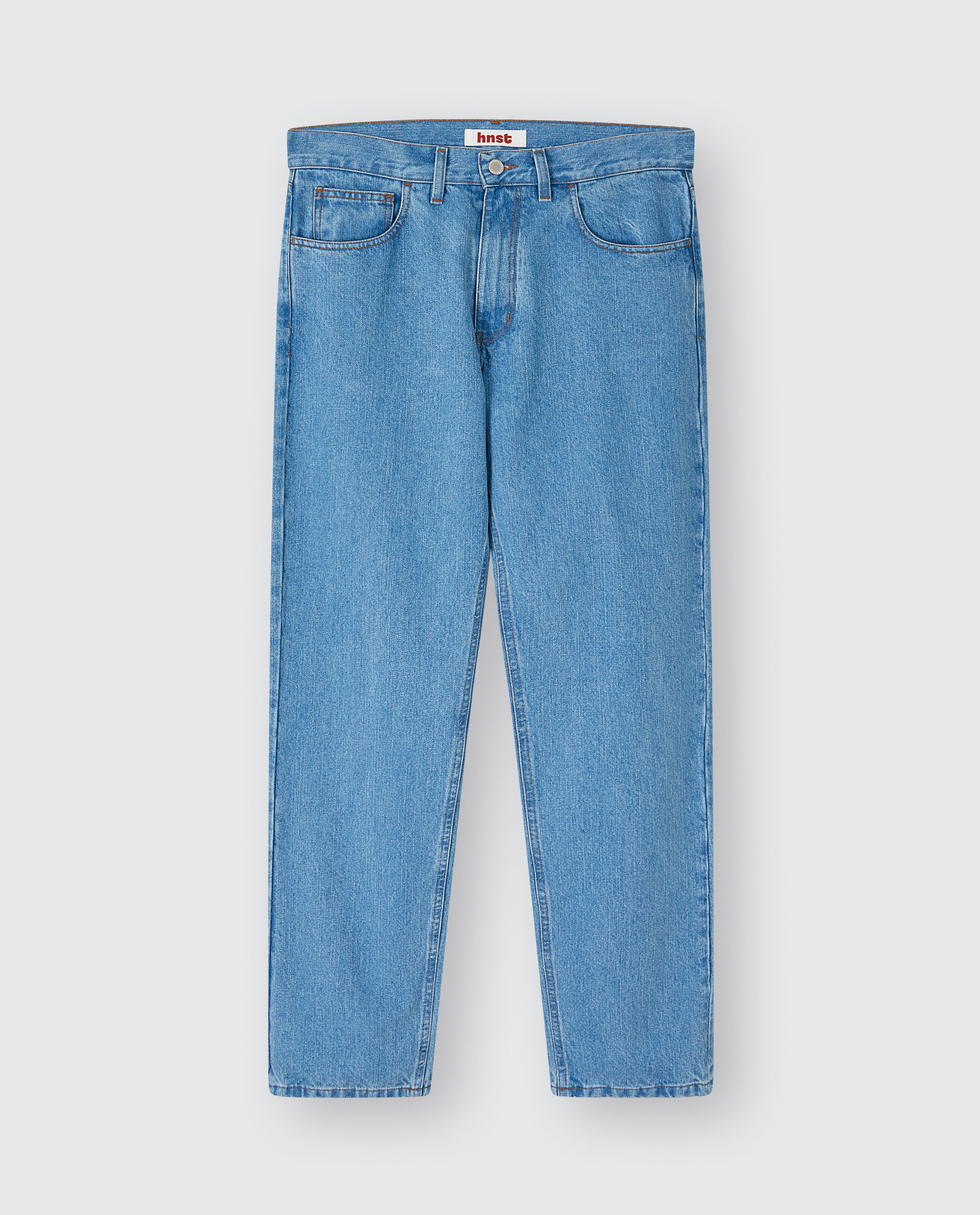 Blauwe jeans, straight fit - HNST