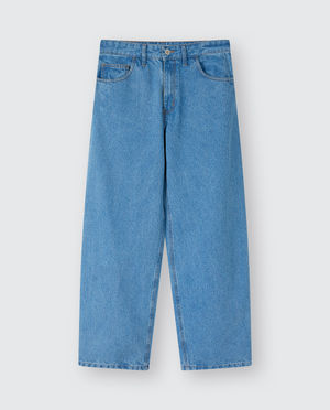 Blauwe jeans, balloon fit