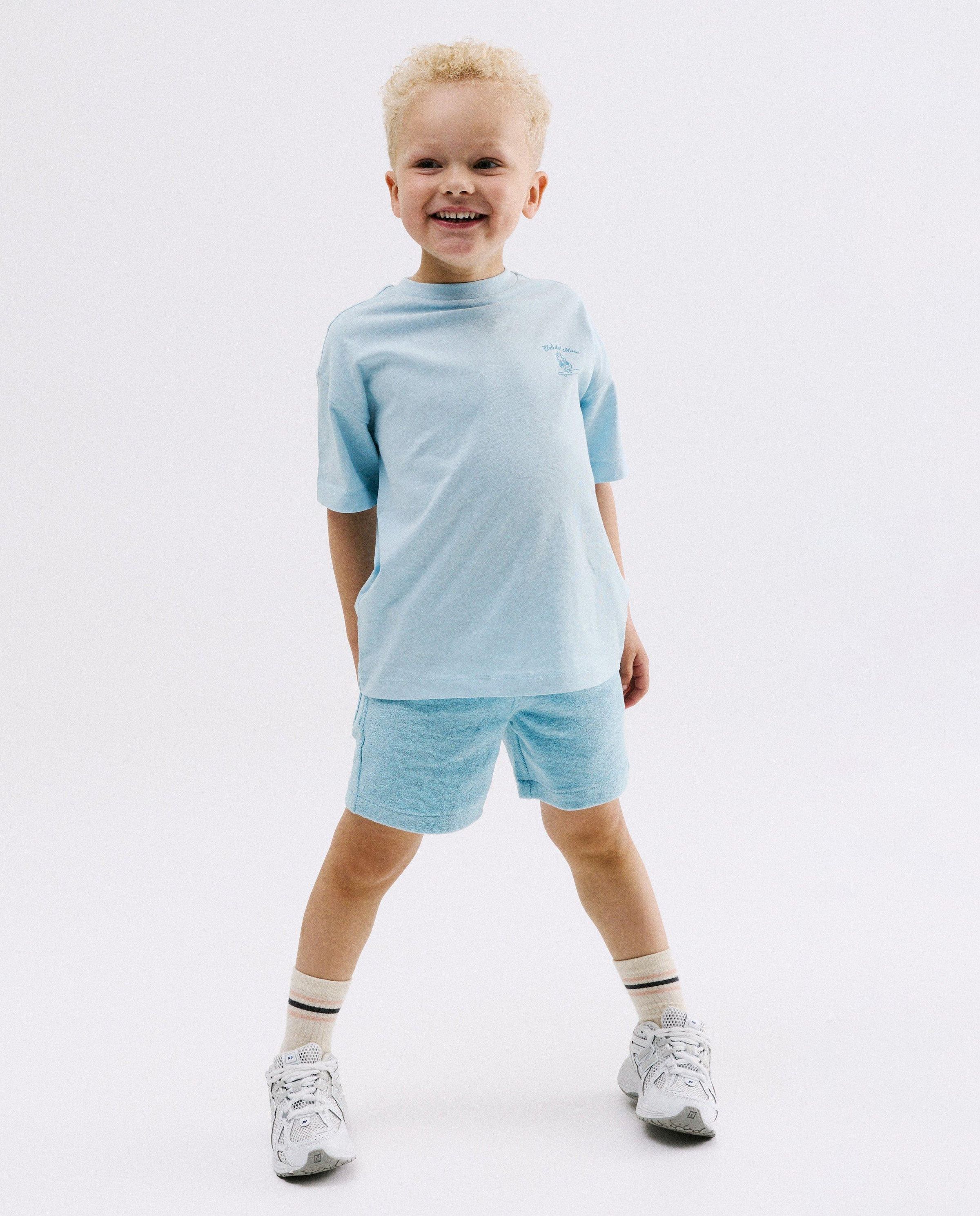 Blauwe short van badstof - Besties