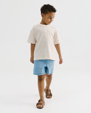 T-shirts - T-shirt met fijne strepen, loose fit