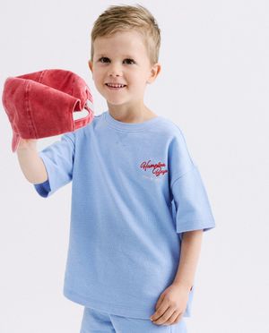 T-shirt avec inscription brod&eacute;e