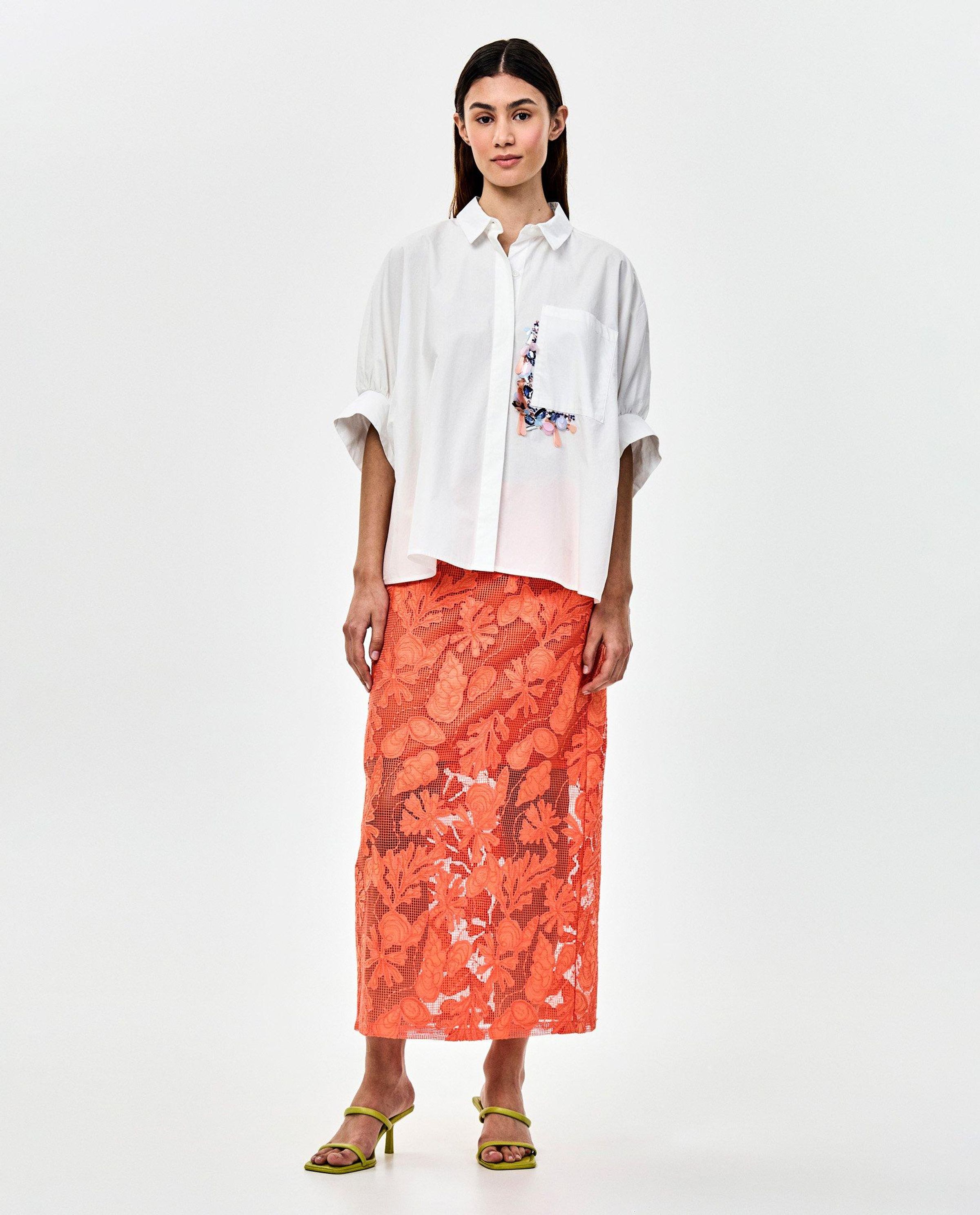 Jupe avec motif floral en dentelle - CKS Femmes