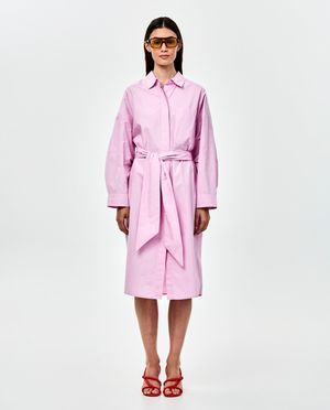 Robe chemise rose