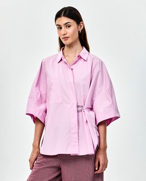 Roze hemdblouse