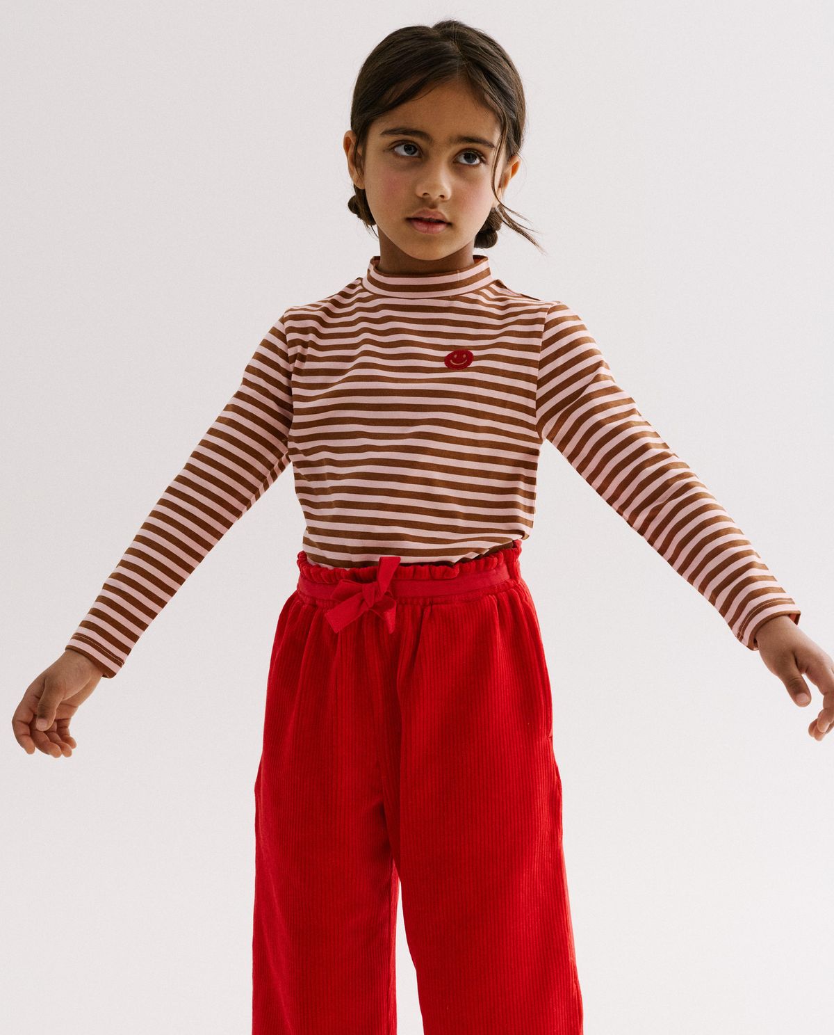Longsleeve met geborduurde smiley
