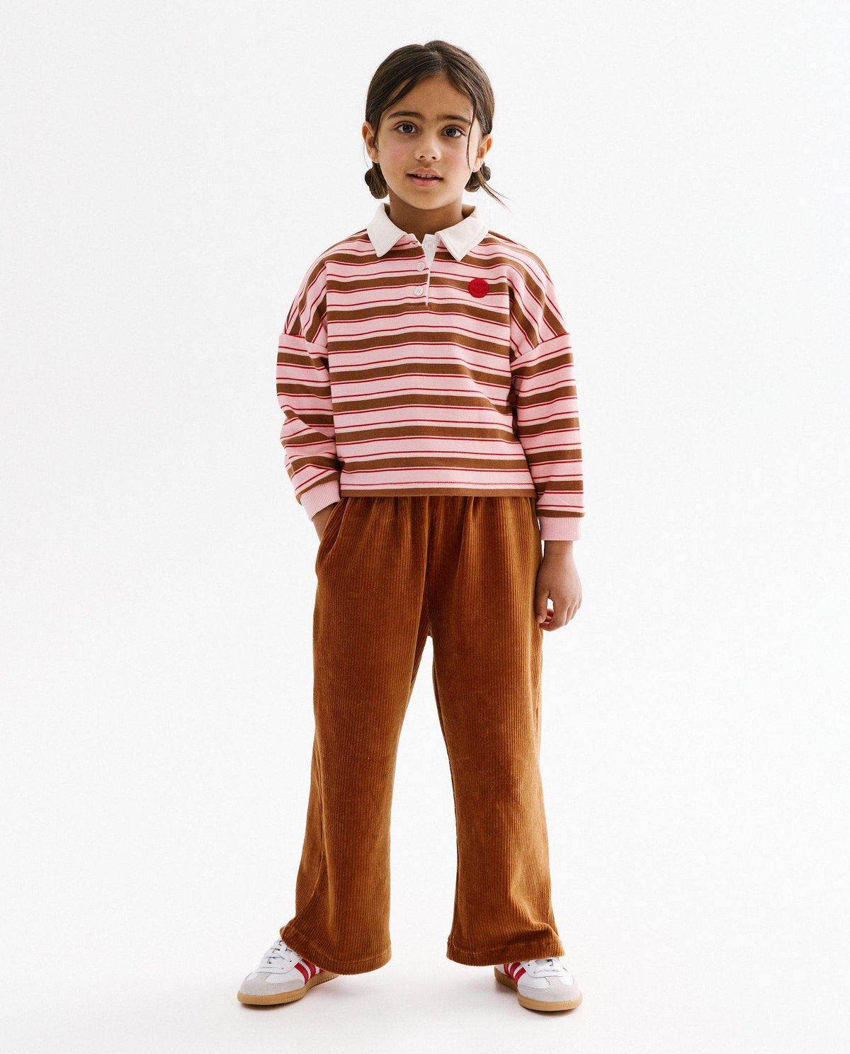 Broek van ribfluweel, extra wide fit