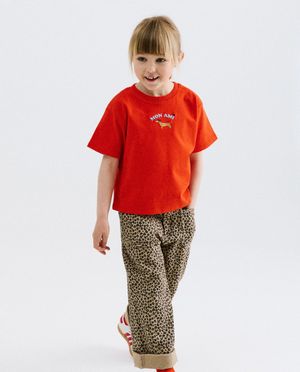 T-shirts - T-shirt met geborduurde hond, loose fit