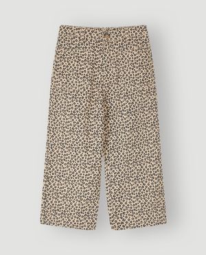 Broeken - Broek met luipaardprint, straight fit