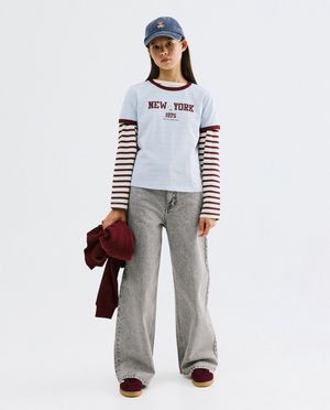 T-shirts - T-shirt met opschrift, loose fit