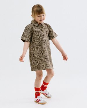 Jeansjurk met luipaardprint