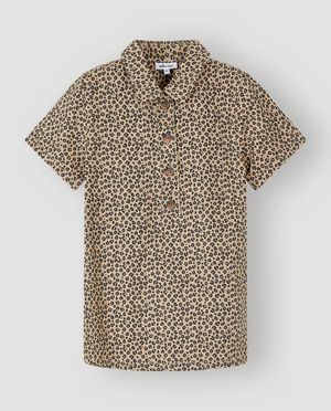 Kleedjes - Jeansjurk met luipaardprint