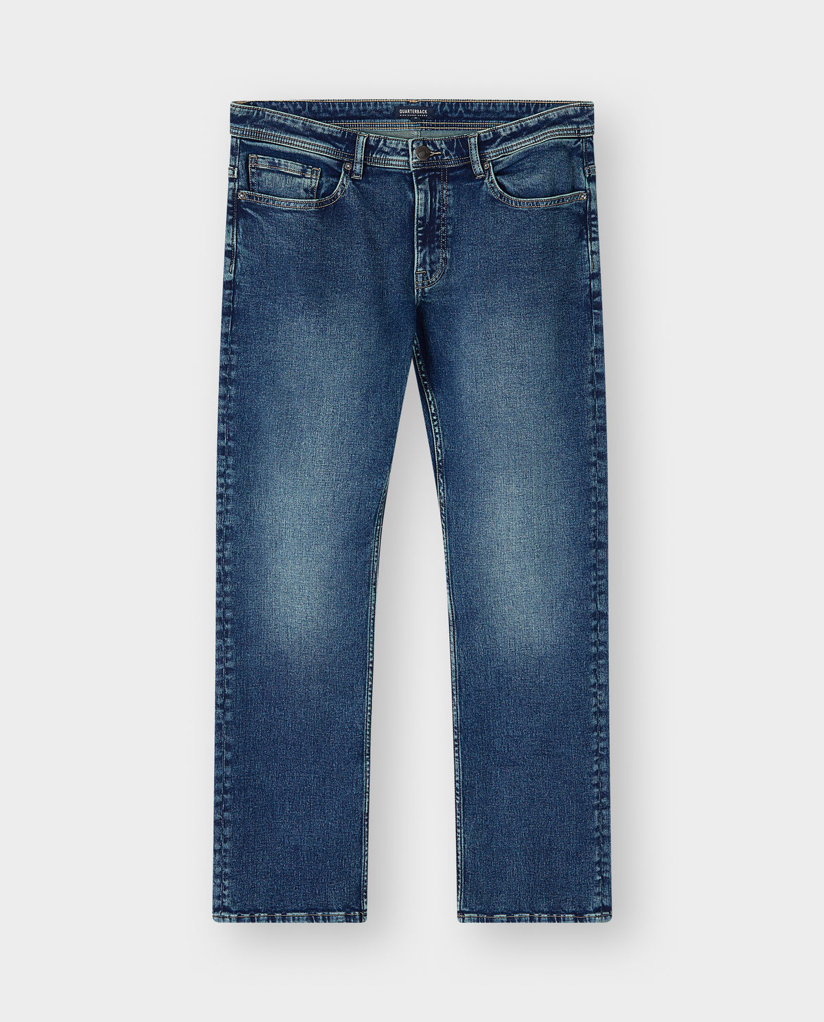 Donkerblauwe jeans, straight fit