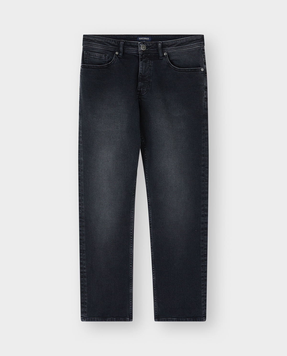 Donkergrijze jeans, straight fit