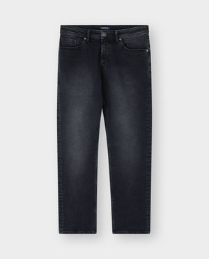 Donkergrijze jeans, straight fit - Quarterback