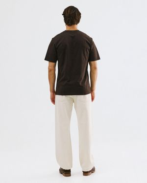 T-shirts - T-shirt brun fonc&eacute;, relaxed fit