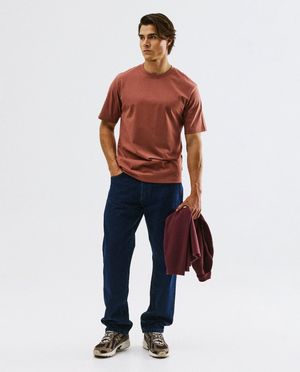 T-shirts - T-shirt brun fonc&eacute;, relaxed fit