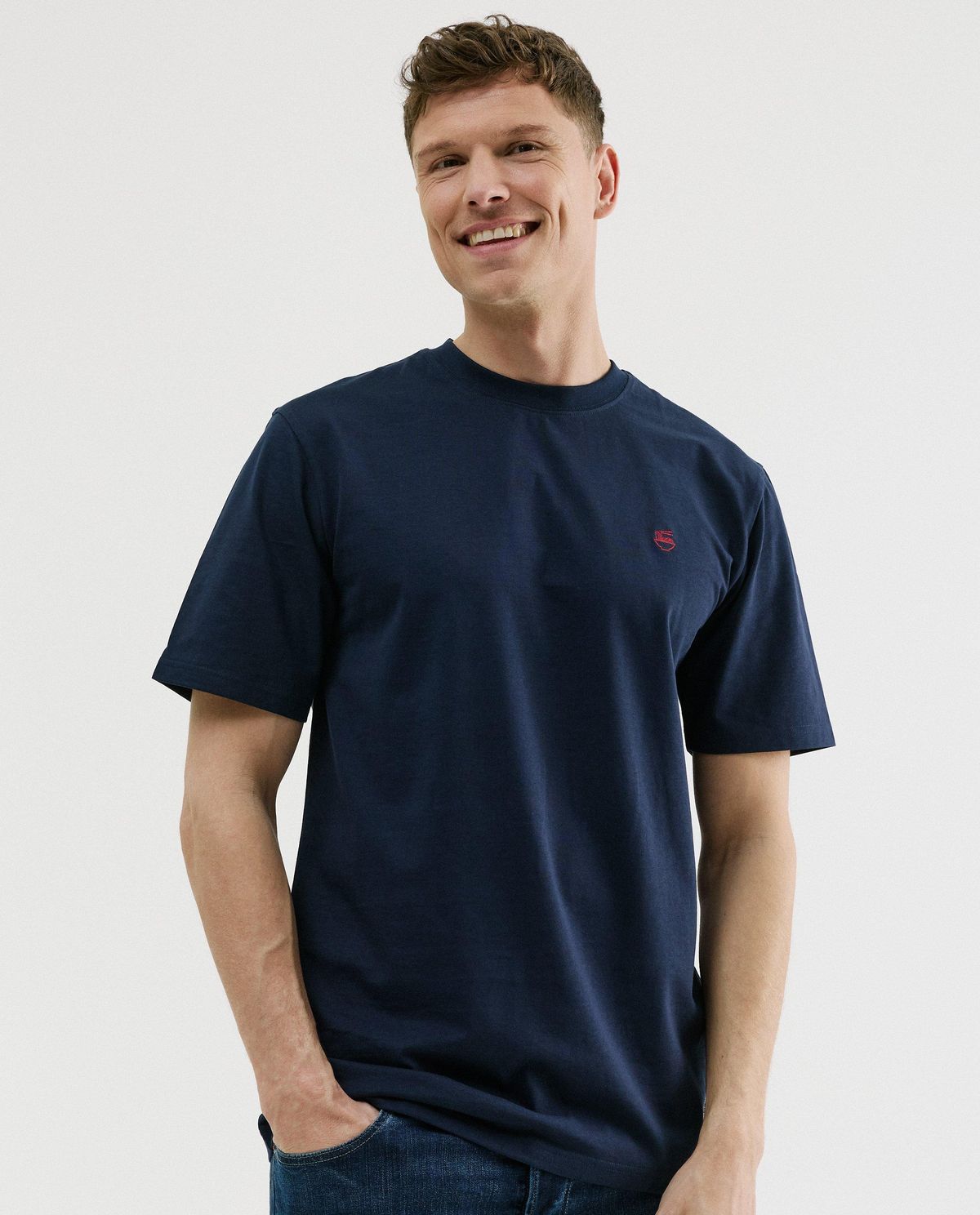 T-shirt met geborduurd icoon, relaxed fit