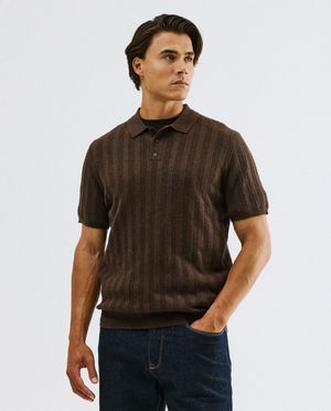 Polo avec motif ajour&eacute;