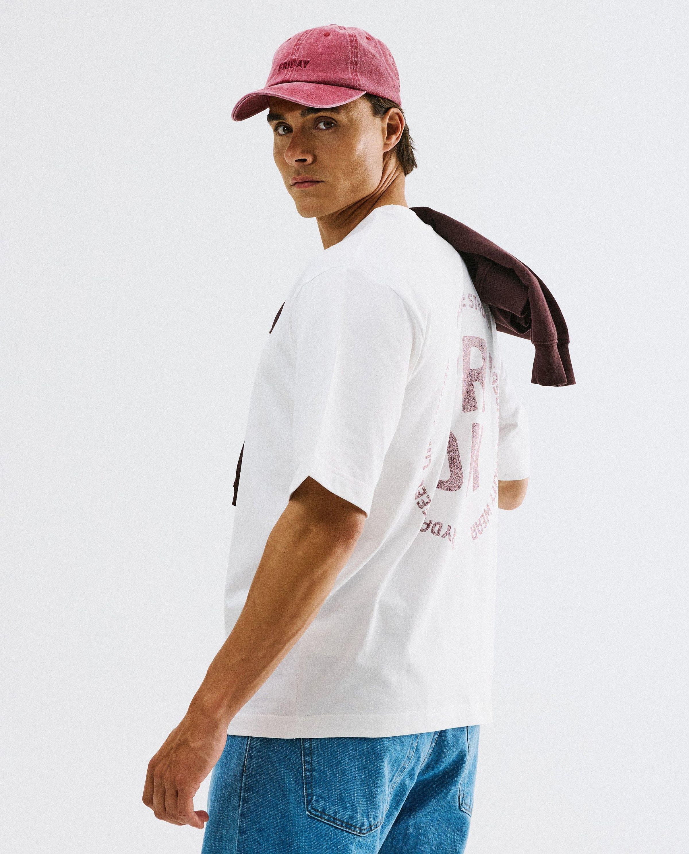 T-shirt met backprint, loose fit - Friday