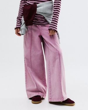 Pantalons - Pantalon rose, wide leg fit