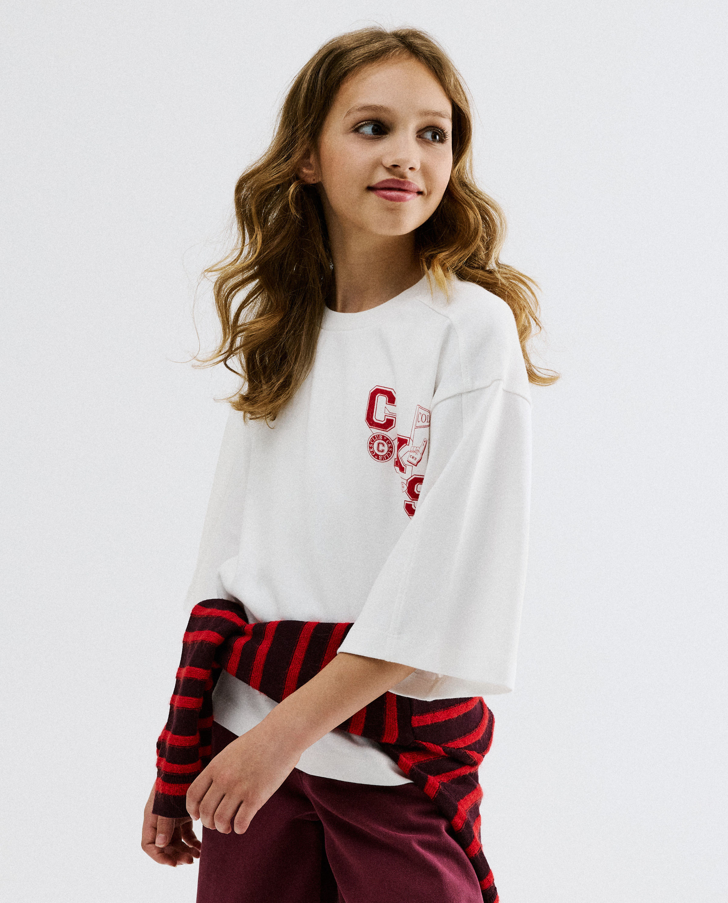 T-shirt avec inscription en relief, oversized fit - CKS